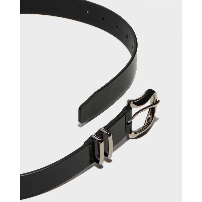 Cue Patent Leather Boyfriend Belt image number 3